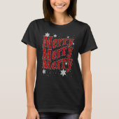 Pattern Letter Merry Christmas Xmas T-shirt (Voorkant)