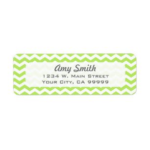 Pattern Lime Green Chevron Zigzag Modern Etiket