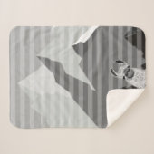 Pattern Llama Stripe Mountains Sherpa Deken (Voorkant (horizontaal))