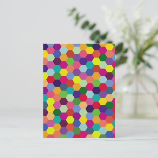 Pattern Modern Colorful — Mode spring hipster Briefkaart (Staand voorkant)