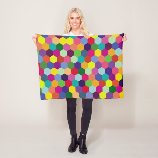 Pattern Modern Colorful — Mode spring hipster Fleece Deken (In situ)