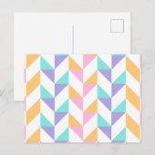 Pattern Modern Colorful — Mode veer geometrisch Briefkaart (Voorkant / Achterkant)