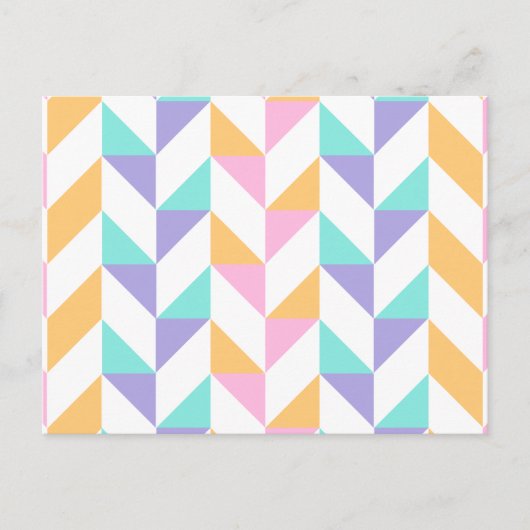Pattern Modern Colorful — Mode veer geometrisch Briefkaart (Voorkant)