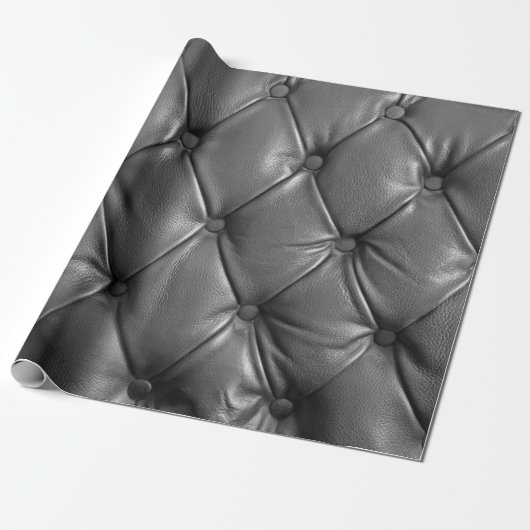 pattern of black genuine leather texture using as  cadeaupapier (Uitgerold)