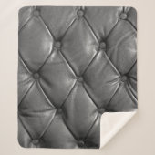 pattern of black genuine leather texture using as sherpa deken (Voorkant)