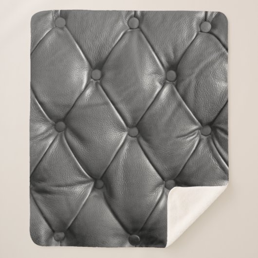 pattern of black genuine leather texture using as  sherpa deken (Voorkant)