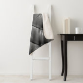 pattern of black genuine leather texture using as  sherpa deken (In situ)