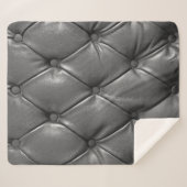 pattern of black genuine leather texture using as  sherpa deken (Voorkant (horizontaal))