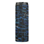 Pattern of Blue Names (creëer van je eigen naam) Thermosbeker (Achterkant)