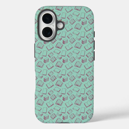 Pattern of Books in Dark Red Case-Mate iPhone Case (Achterkant)