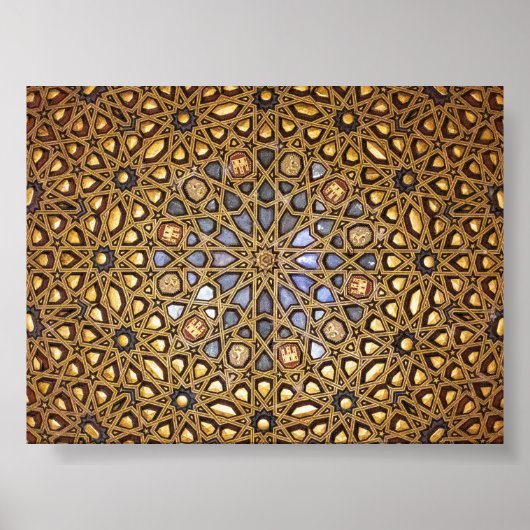 pattern of ceiling of Royal Acazar de Seville Poster (Voorkant)