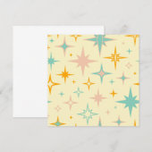 Pattern of colorful retro stars bedankkaart (Voorkant / Achterkant)