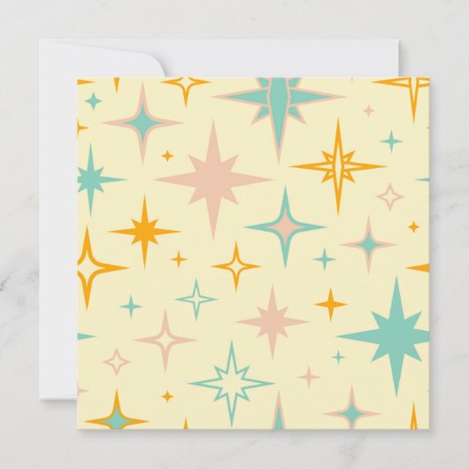 Pattern of colorful retro stars bedankkaart (Voorkant)