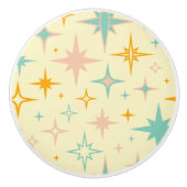 Pattern of colorful retro stars keramische knop (Voorkant)