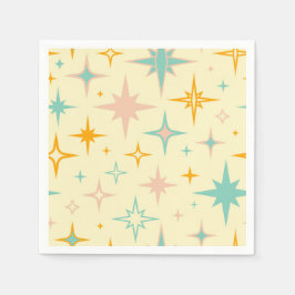 Pattern of colorful retro stars servet