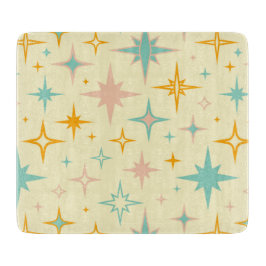 Pattern of colorful retro stars snijplank