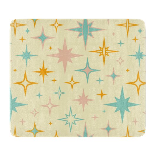 Pattern of colorful retro stars snijplank (Voorkant)