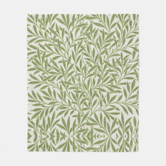 Pattern of green leafy branches  fleece deken (Voorkant)