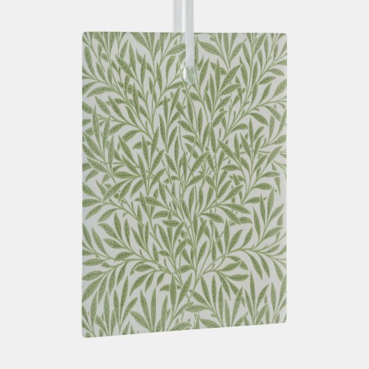 Pattern of green leafy branches glas ornament (Voorkant Rechts)