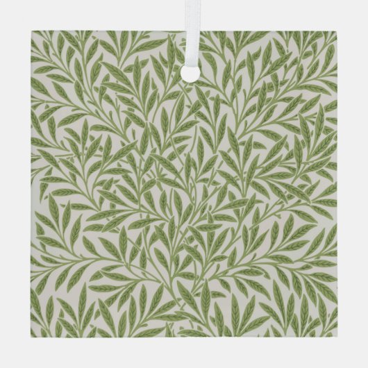 Pattern of green leafy branches  glas ornament (Achterkant)
