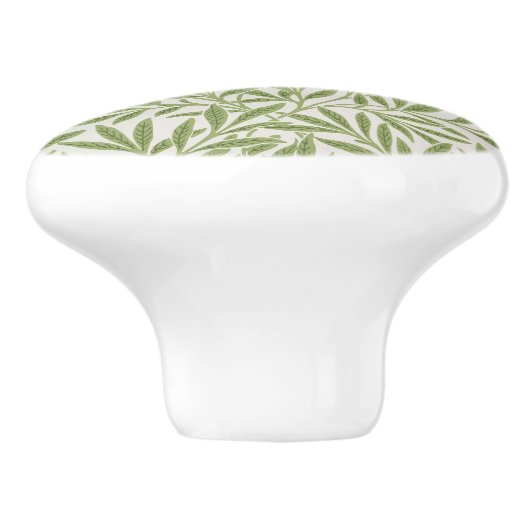 Pattern of green leafy branches  keramische knop (Zijkant)