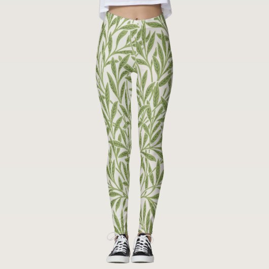 Pattern of green leafy branches leggings (Voorkant)