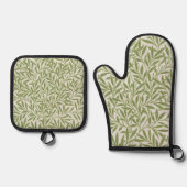 Pattern of green leafy branches  ovenwant & pannenlap set (Voorkant)