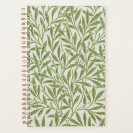Pattern of green leafy branches  planner