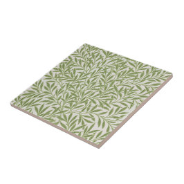 Pattern of green leafy branches  tegeltje