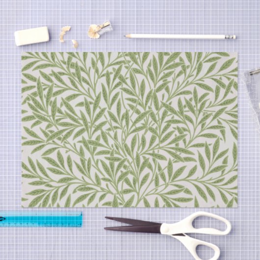 Pattern of green leafy branches  tissuepapier (Craft)