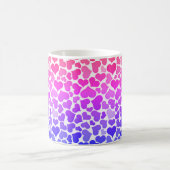 Pattern of Hearts Stylish Modern Violet Pink Chic  Koffiemok (Center)