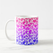 Pattern of Hearts Stylish Modern Violet Pink Chic  Koffiemok (Links)