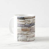 Pattern of Modern stone Brick Wall Surfaced backgr Koffiemok (Voorkant links)