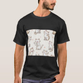 Pattern of playful cats t-shirt (Voorkant)