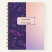 Pattern paarse tools Notitieboek (Voorkant)