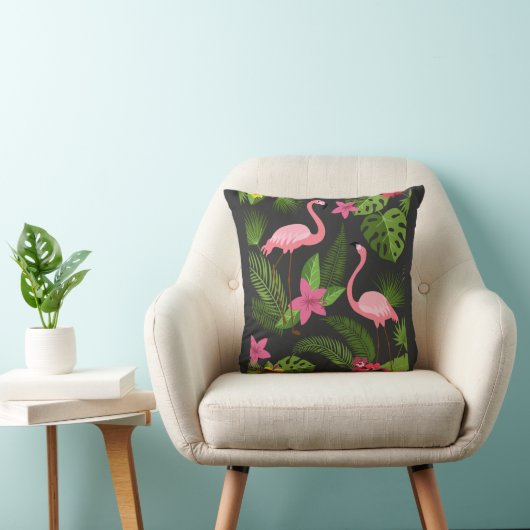 Pattern Peacock Pink met ventilator T-Shirt Kussen (Stoel)