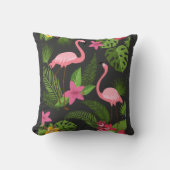 Pattern Peacock Pink met ventilator T-Shirt Kussen (Voorkant)