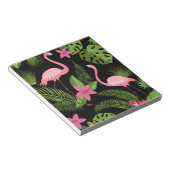 Pattern Peacock roze met ventilator Briefkaart Notitieblok (Schuin)
