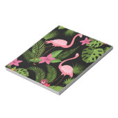 Pattern Peacock roze met ventilator Briefkaart Notitieblok (Linkerzijde)