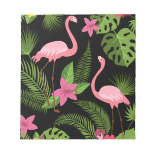 Pattern Peacock roze met ventilator Briefkaart Notitieblok