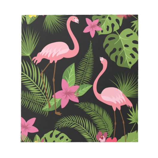 Pattern Peacock roze met ventilator Briefkaart Notitieblok (Voorkant)