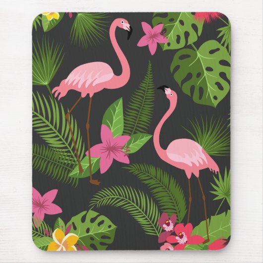 Pattern Peacock roze met ventilator Muismat (Voorkant)