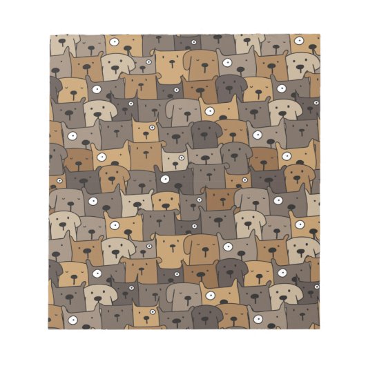 Pattern Pets Cute Dogs Love Notitieblok (Voorkant)