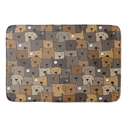 Pattern Pets Cute Dogs Lover Badmat (Voorkant)
