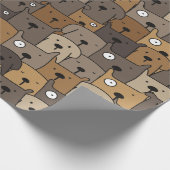 Pattern Pets Cute Dogs Lover Cadeaupapier (Hoek)