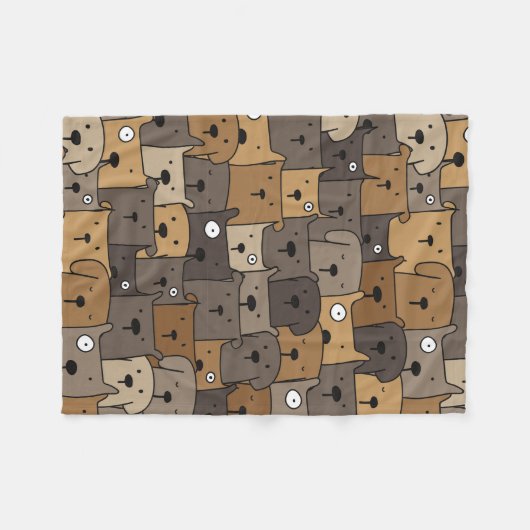 Pattern Pets Cute Dogs Lover Fleece Deken (Voorkant (Horizontaal))