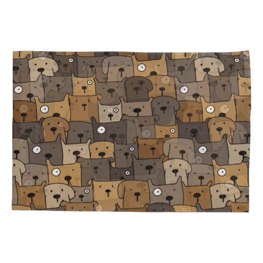 Pattern Pets Cute Dogs Lover Kussensloop (Achterkant-Links)