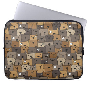 Pattern Pets Cute Dogs Lover Laptop Sleeve