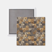 Pattern Pets Cute Dogs Lover Magneet (Voorkant / Achterkant)