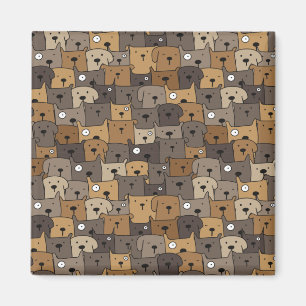 Pattern Pets Cute Dogs Lover Magneet